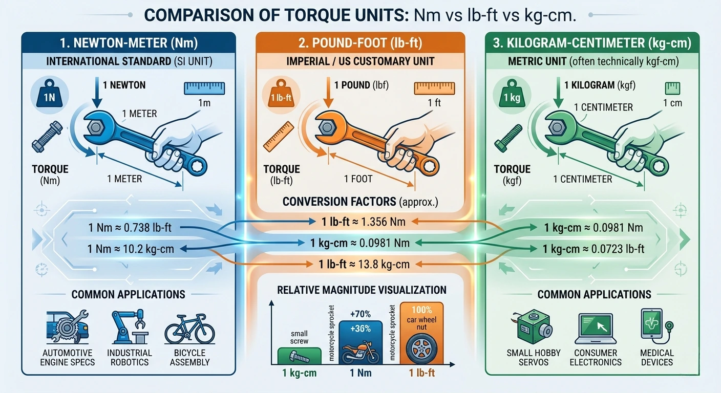 torque units comparison diagram