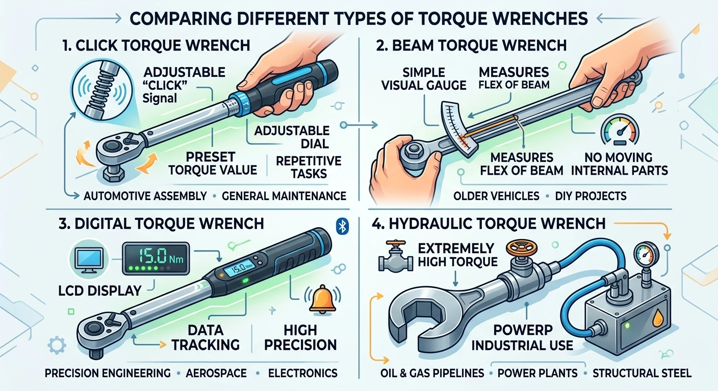 types of torque wrench tools