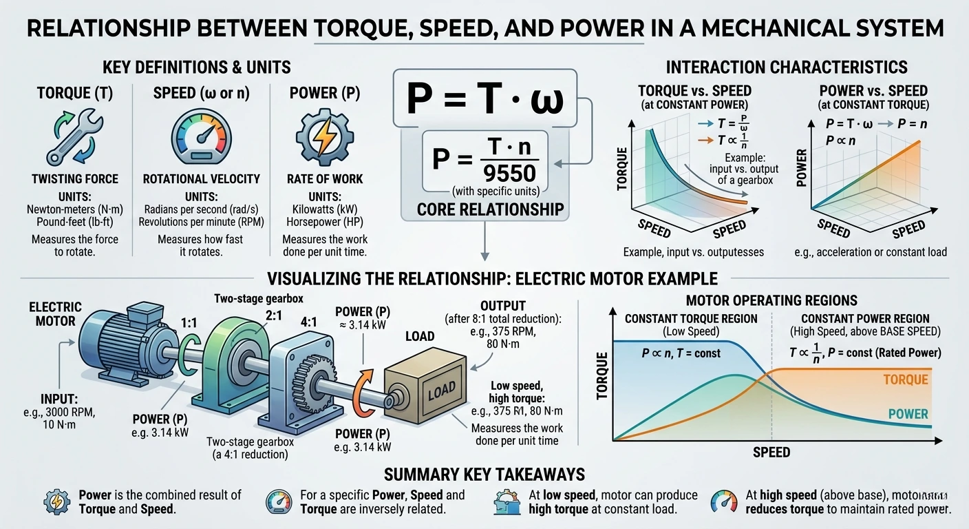 torque and power relationship diagram showing torque speed interaction