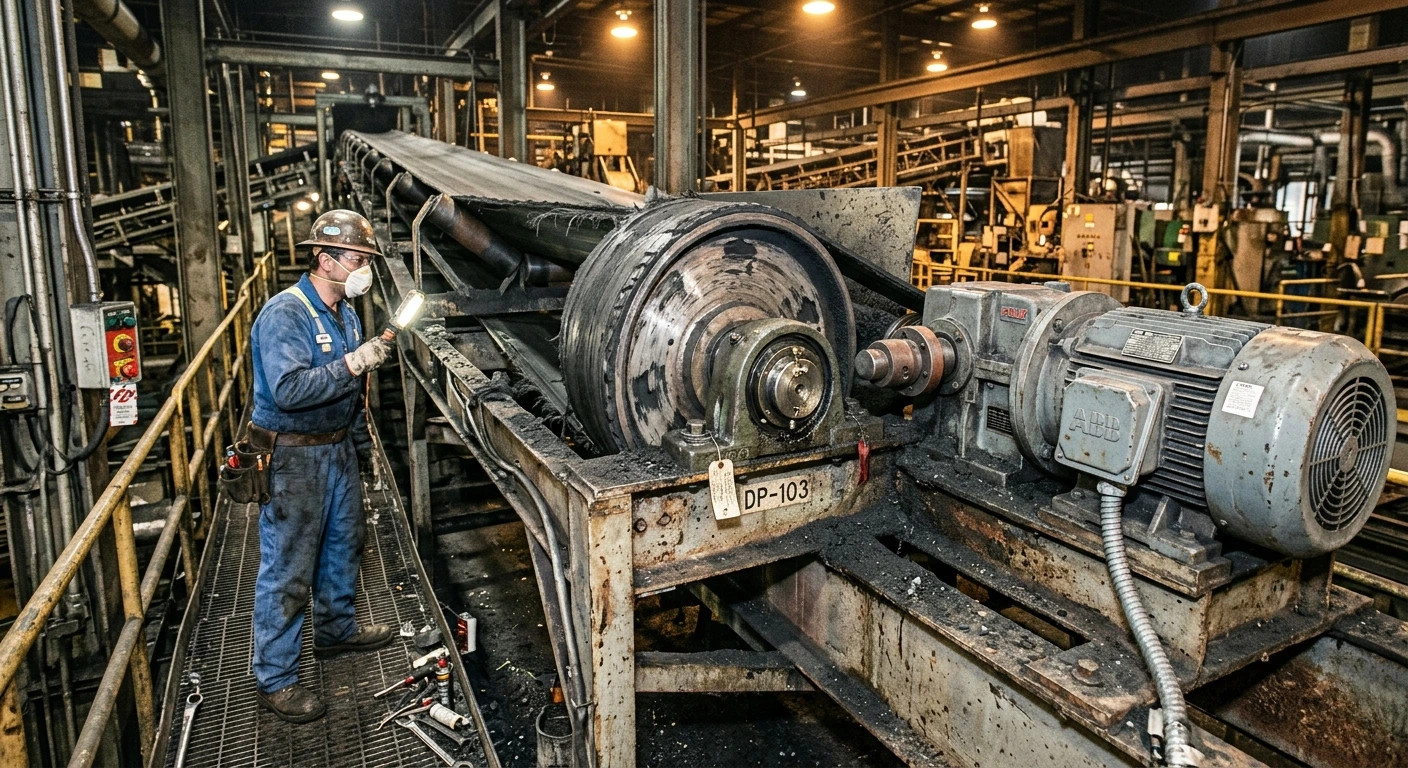 conveyor belt slip causes in industrial conveyor system