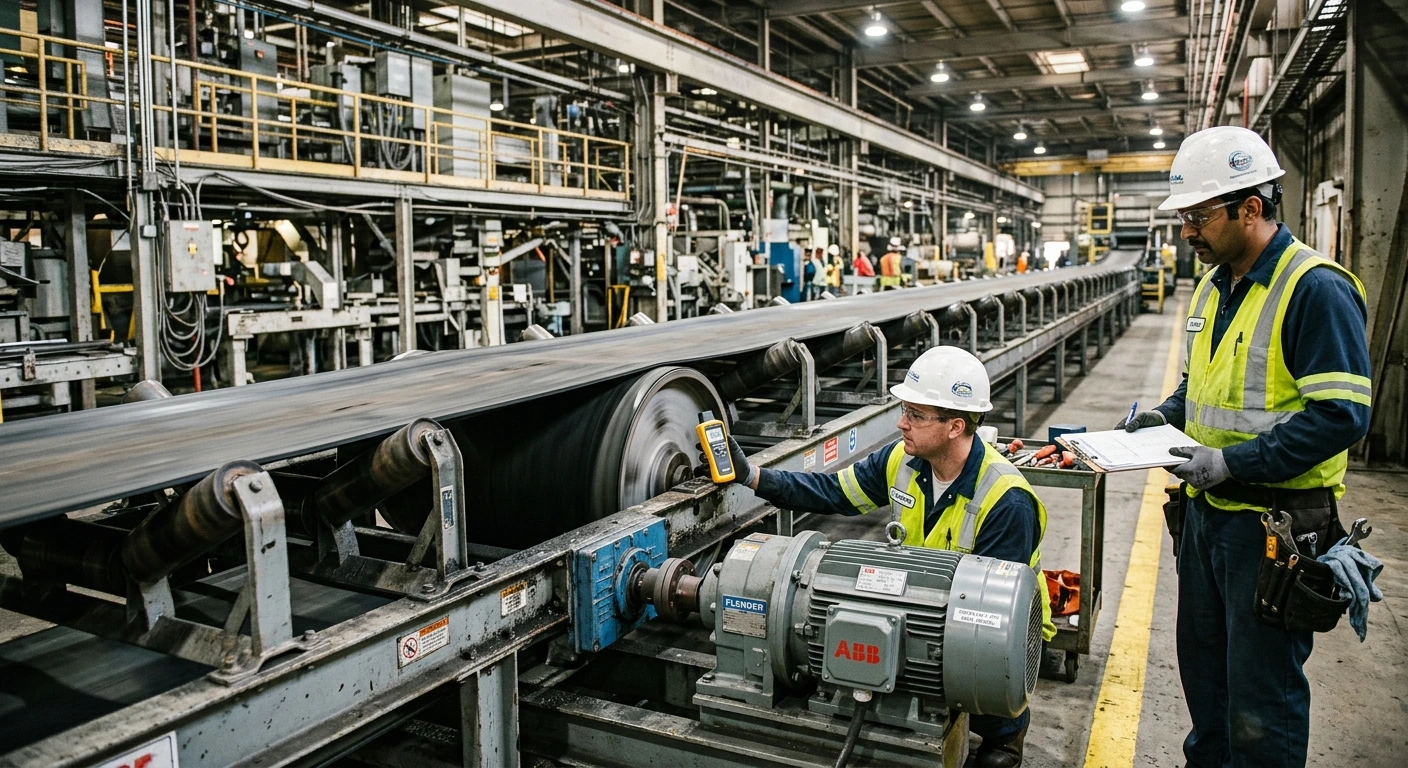 conveyor belt speed calculation in industrial conveyor system