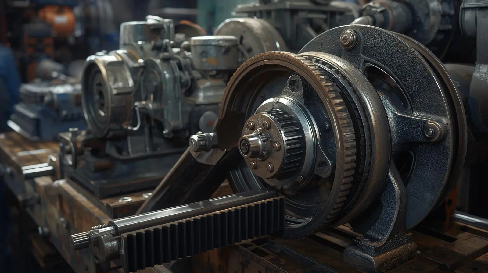 pulley alignment problems in industrial belt drive system